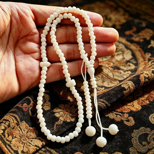 Camel bone tasbih 100 beads - camel,