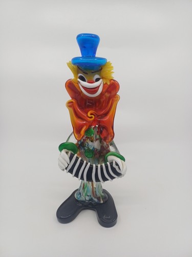 Hand blown art glass clown - blown,