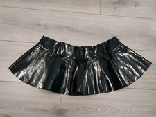 BNWOT Ann Summers Black PVC Micro Mini Circular Skirt Size Medium 12-14