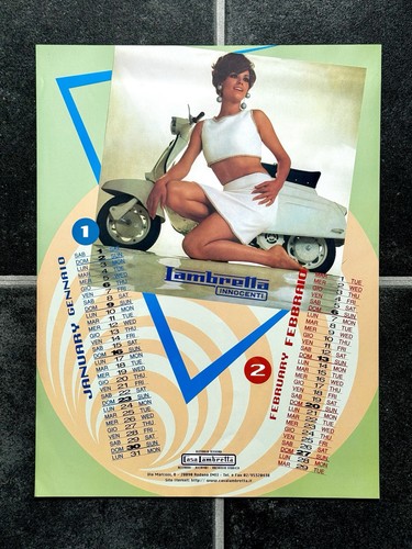 Vintage lambretta calendar - lambretta,