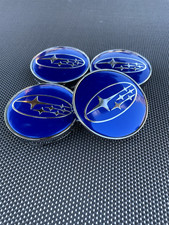 SUBARU SET OF 4 BLUE 60 mm/2.36in Wheel Center Caps - FITS MOST MODELS