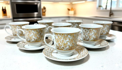 Piece ceramic gold design - ceramic,