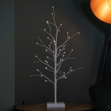 60cm Battery Operated Micro Light up Christmas Twig Tree with 48 Warm White LEDs