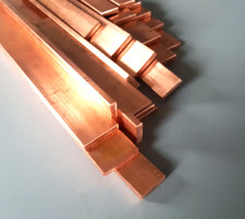 Copper Flat Bar Metal 3/16" Thick 1/2" 3/4" 1" Widths 50mm to 1000mm (1m)