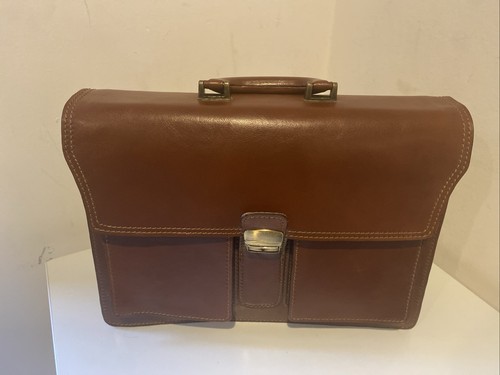Leather briefcase brown some - briefcase,