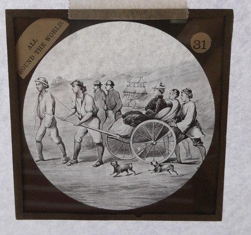 Magic lantern slide all - slide, round