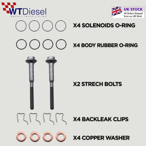 Backleak clips seal and bolt - backleak,