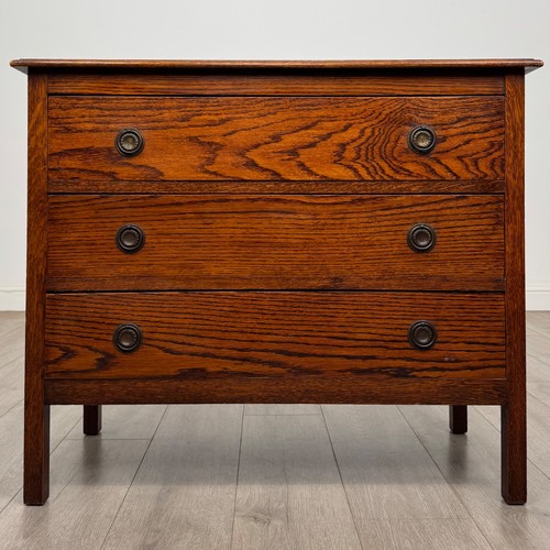 Antique edwardian oak chest - antique,