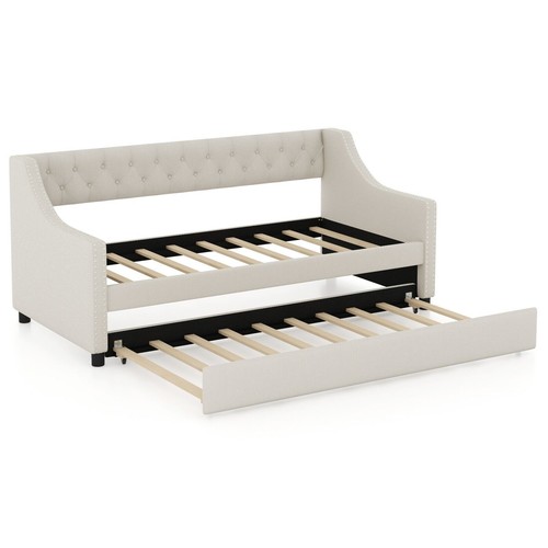 Costway linen upholstered - costway,