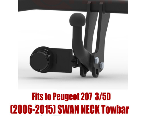 Swan neck tow bar for - swan,