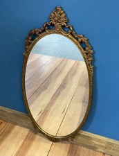 Vintage Ornate Oval Wall Mirror