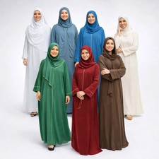 Ladies Premium Gold Trim Abaya