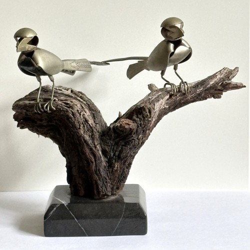 Handmade bird sculpture - handmade, metal