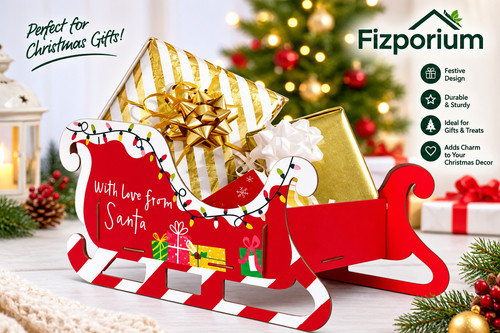 Christmas sleigh gift holder - sleigh,