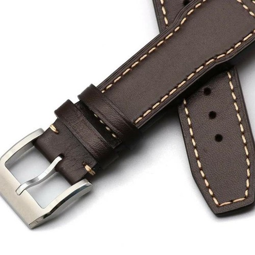 Leather watch strap band 20mm - leather,
