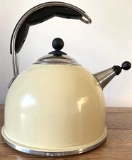 Genuine AGA Stove Top Whistling Kettle Stainless Steel - 2.2L - Cream - 2008