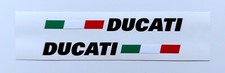 ADESIVI DUCATI CON TRICOLORE 7,8 CM. X 0,8 CM. NERO INTAGLIO TOP! PRESPAZIATI