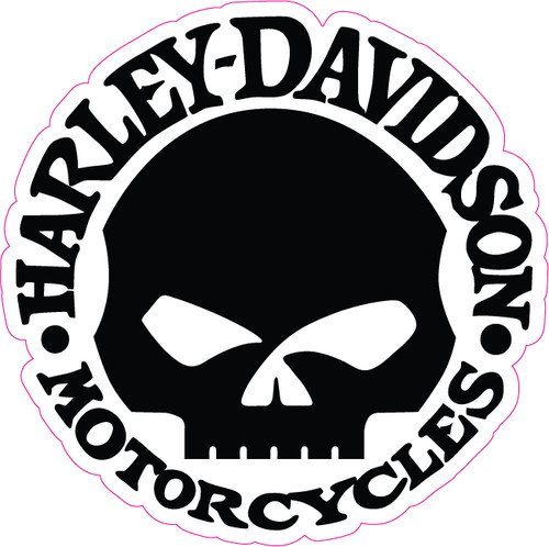 Harley davidson skull sticker - davidson,