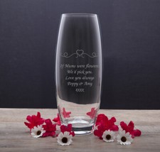 Personalised Glass Vase Silver