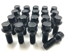 20 X ALLOY WHEEL BOLTS BLACK