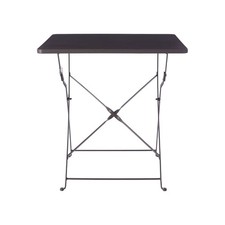 Bistro Table Square 2 Seater Anthracite Metal Foldable Outdoor Garden Furniture