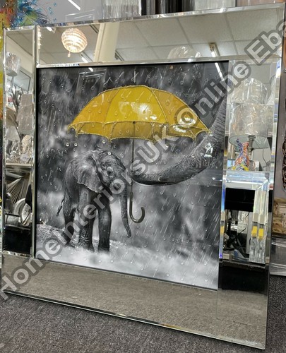 Elephant with yellow - , umbrella