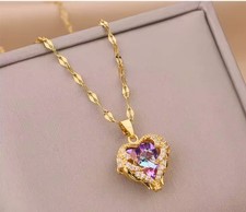 Ocean Heart Pendant Necklace