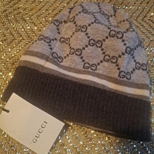 GUCCI BROWN BEIGE WOOL