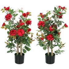 HOMCOM Artificial Rose Tree