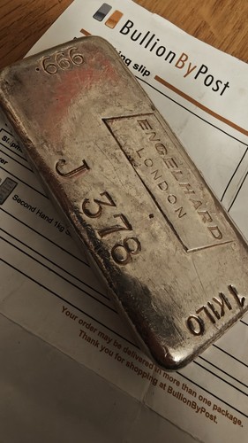 Engelhard london silver bar - bar,