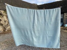 VINTAGE WITNEY PALE BLUE - All Wool - Blanket Stitch Edge -Large Size 88” x 76”