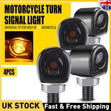 4X Mini Motorcycle Bullet LED Turn Signal Indicators Lights Blinkers Amber 12V