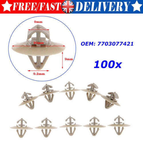 100x plastic clips - 100x, for