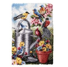 Large Birds Garden Scene Latch