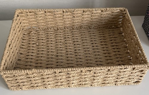 Natural woven storage basket - woven,