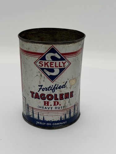 1950s metal skelly tagolene - 1950s,