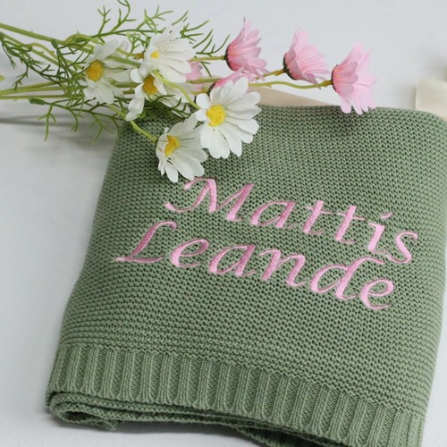 Personalised cotton knit - cotton,