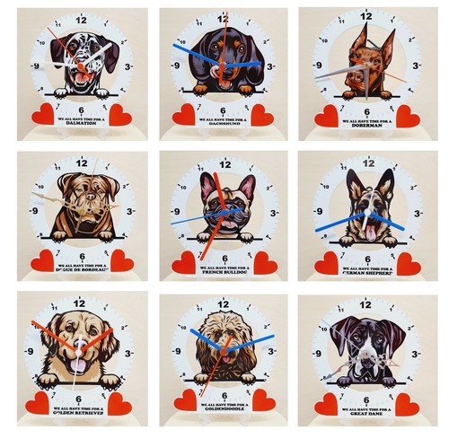 Quartz wall clock dog - wall, breeds