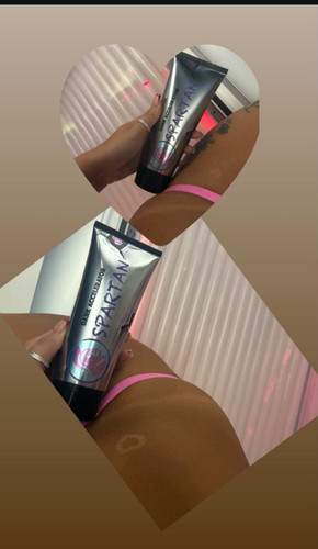 Dark tanning sunbed - dark, cream