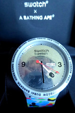 NEW SWATCH X BAPE TOKYO MULTI COMBO GREY BIG BOLD WATCH