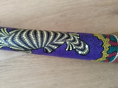 Hand dot painted didgeridoo - dot,