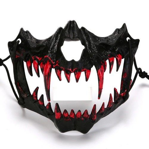Half face mask dragon tiger - half-face,
