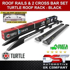 ROOF RACK RAILS & CROSS BARS SET BLACK FOR L2 2019-ON VAUXHALL VIVARO