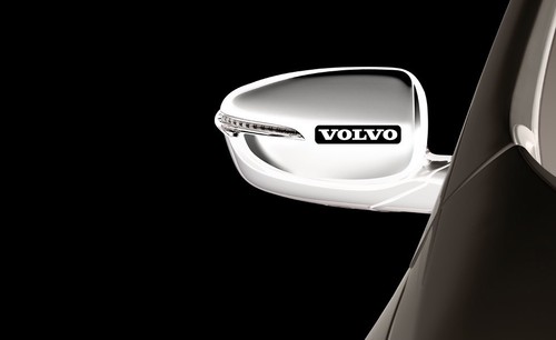 Volvo wing mirror black - mirror, vinyl