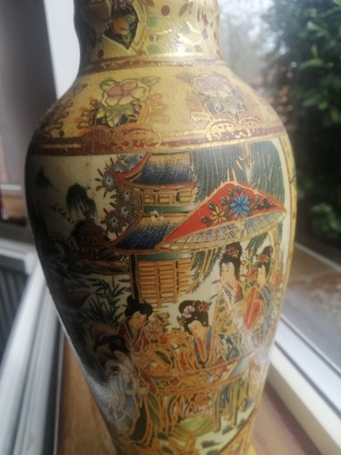 Japanese satsuma ware vase - japanese,