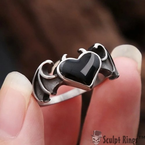 Sculpt rings gothic black - gothic,