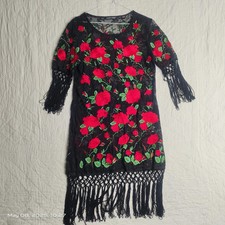 Black Red Rose EMBROIDERED