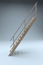 Oxford Wooden Staircase Kit Loft Space Saver Stairs Ladder w60cm Anti-Slip Steps