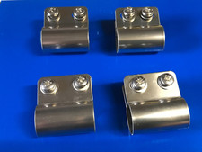 DESMO STYLE BADGE BAR CLIPS X 4 CLASSIC CAR. STUNNING QUALITY MADE IN ENGLAND