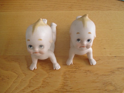 Vintage twin bisque - twin, kewpie